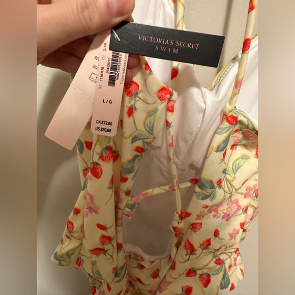 NWT Victoria's Secret Essential Scoop One-Piece Swimsuit Size L/Coverup Size M/L - Picture 3 of 16